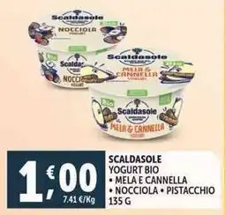 Deco Supermercati Scaldasole yogurt bio mela e cannella offerta