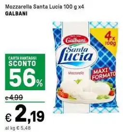 Iper La Grande Mozzarella Santa Lucia GALBANI offerta
