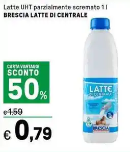 Iper La Grande Latte UHT parzialmente scremato BRESCIA LATTE DI CENTRALE offerta