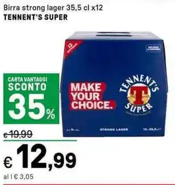 Iper La Grande Birra strong lager TENNENT'S SUPER offerta