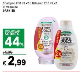 Iper La Grande Shampoo o Balsamo Ultra Dolce GARNIER offerta