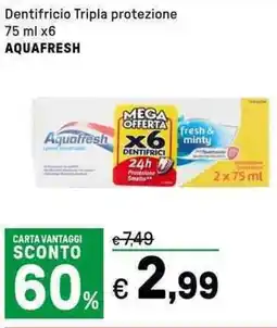 Iper La Grande Dentifricio Tripla protezione AQUAFRESH offerta