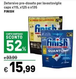 Iper La Grande Detersivo pre-dosato per lavastoviglie caps x115, x125 o x135 FINISH offerta