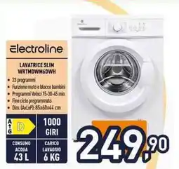 Iper La Grande Electroline LAVATRICE SLIM WRTMDWM6DWH offerta