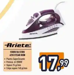Iper La Grande Ariete FERRO DA STIRO 6235 STEAM IRON offerta