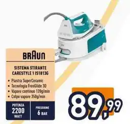 Iper La Grande BRAUN SISTEMA STIRANTE CARESTYLE 1 IS10136 offerta