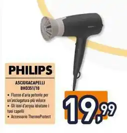 Iper La Grande PHILIPS ASCIUGACAPELLI BHD351/10 offerta
