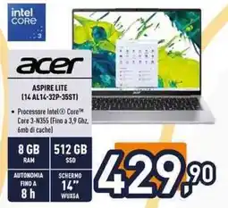 Iper La Grande acer ASPIRE LITE (14 AL14-32P-35ST) offerta