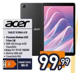 Iper La Grande acer TABLET ICONIA A10 offerta