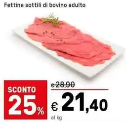 Iper La Grande Fettine sottili di bovino adulto offerta
