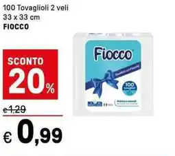 Iper La Grande 100 Tovaglioli 2 veli FIOCCO offerta