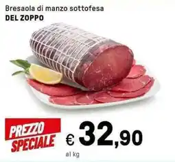 Iper La Grande Bresaola di manzo sottofesa DEL ZOPPO offerta