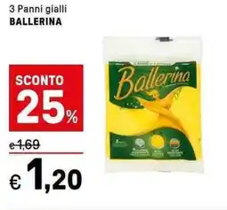 Iper La Grande 3 Panni gialli BALLERINA offerta