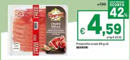 Iper La Grande Prosciutto crudo NEGRONI offerta