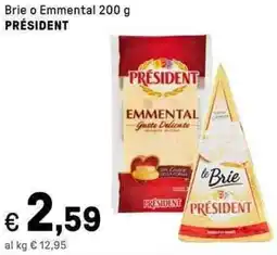Iper La Grande Brie o Emmental PRÉSIDENT offerta