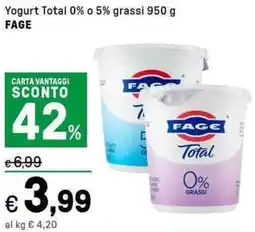 Iper La Grande Yogurt Total 0% o 5% grassi FAGE offerta