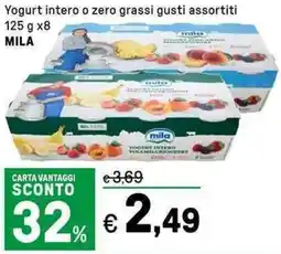 Iper La Grande Yogurt intero o zero grassi MILA offerta