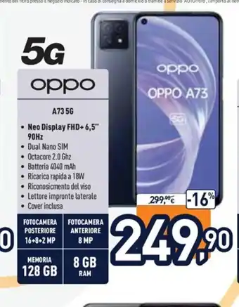 Unieuro Oppo A73 5G offerta