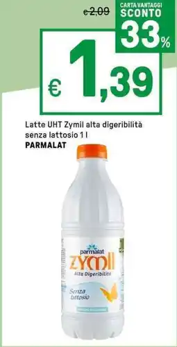 Iper La Grande Latte UHT Zymil alta digeribilità senza lattosio PARMALAT offerta