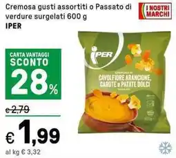 Iper La Grande Cremosa o Passato di verdure surgelati IPER offerta