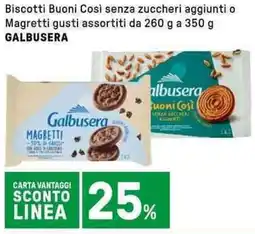 Iper La Grande Biscotti Buoni Così senza zuccheri aggiunti o Magretti GALBUSERA offerta