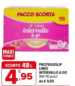 Iperal Proteggislip lines intervallo & go 160+16 pezzi offerta