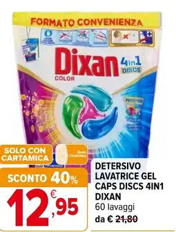 Iperal Detersivo lavatrice gel caps discs 4in1 DIXAN offerta