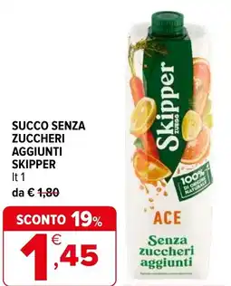 Iperal Succo senza zuccheri aggiunti SKIPPER offerta