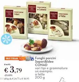 Conad Funghi porcini Sapori&Idee CONAD offerta