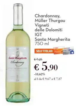Conad Chardonnay, Müller Thurgau Vigneti delle Dolomiti IGT Santa Margherita offerta