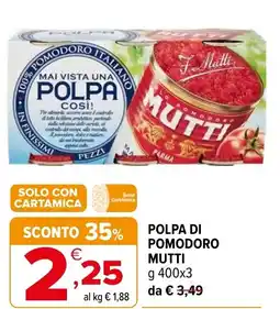 Iperal Polpa di pomodoro MUTTI offerta