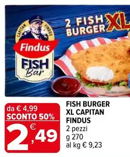 Iperal Fish burger xl capitan FINDUS offerta