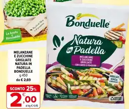Iperal Melanzane e zucchine grigliate natura in padella BONDUELLE offerta