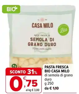 Iperal Pasta fresca bio CASA MILO offerta