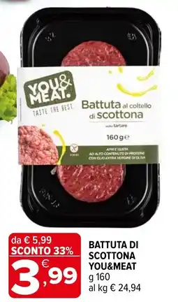 Iperal Battuta di scottona YOU&MEAT offerta