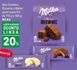 Iper La Grande Mini Cookies, Brownie o Wafer MILKA offerta