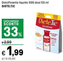 Iper La Grande Dolcificante liquido 500 dosi DIETE.TIC offerta