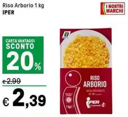 Iper La Grande Riso Arborio IPER offerta