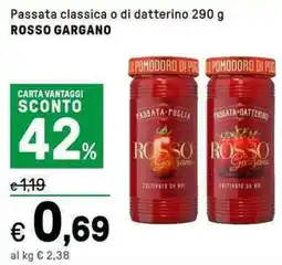 Iper La Grande Passata classica o di datterino ROSSO GARGANO offerta
