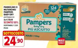 Iperal Pannolino o mutandino PAMPERS BABY-DRY offerta