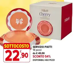 Iperal H&H Servizio piatti offerta