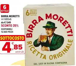 Iperal Birra MORETTIBIRRA MORETTI offerta
