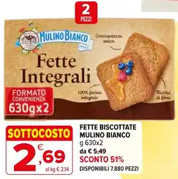 Iperal Fette biscottate MULINO BIANCO offerta