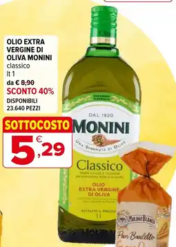 Iperal Olio extra vergine di oliva MONINI offerta