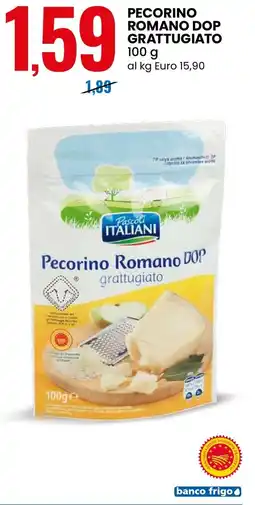Eurospin Pascoli italiani pecorino romano dop grattugiato offerta