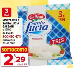 Iperal Mozzarella santa lucia GALBANI offerta