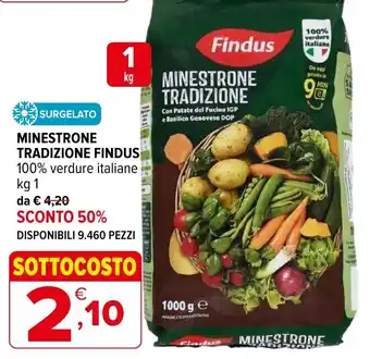 Iperal Minestrone tradizione FINDUS offerta