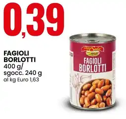 Eurospin Delizie dal sole fagioli borlotti offerta