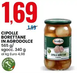 Eurospin VariaGusto cipolle borettane in agrodolce offerta