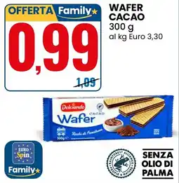Eurospin Dolciando wafer cacao offerta
